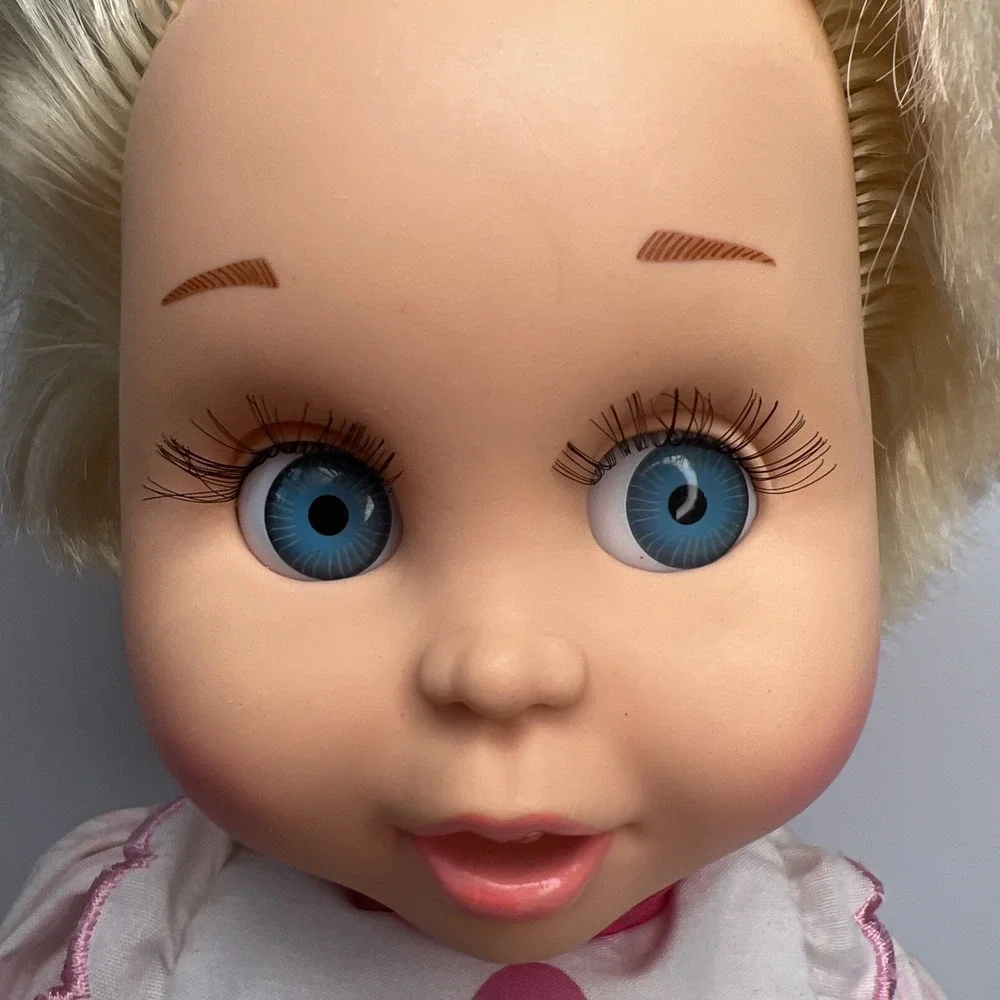 Vintage 1990 Galoob Baby Face So Innocent Cynthia #7 Doll Blue Eyes Blonde Hair
